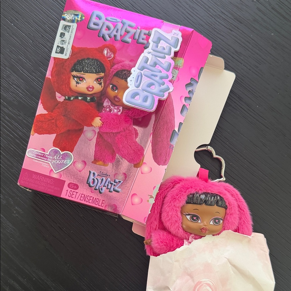 Bratzies Pink Plush Doll Keychain